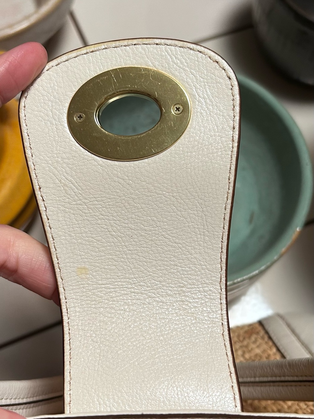 Coach Straw Tote Bag in Natural/White Leather and Flower Appliqué 19347 Hamptons - Picture 11 of 14